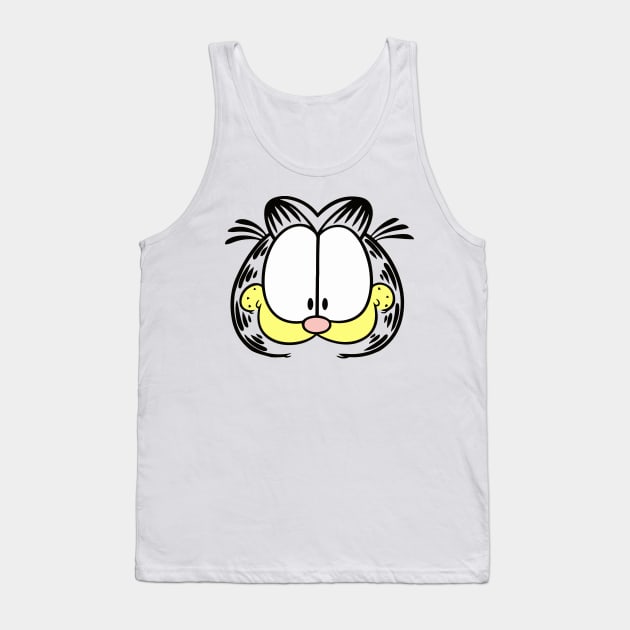 Happy Face of Orange Lasagna Cat Tank Top by HeyListen